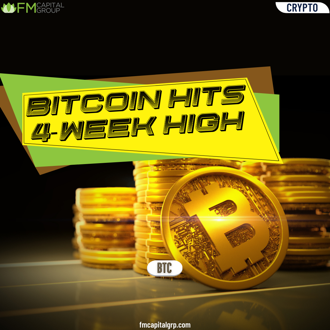Bitcoin hits 4-Week High