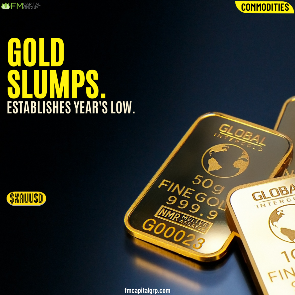 Gold Slumps. Establishes Year’s Low. Gold Slumps. Establishes Year’s Low.